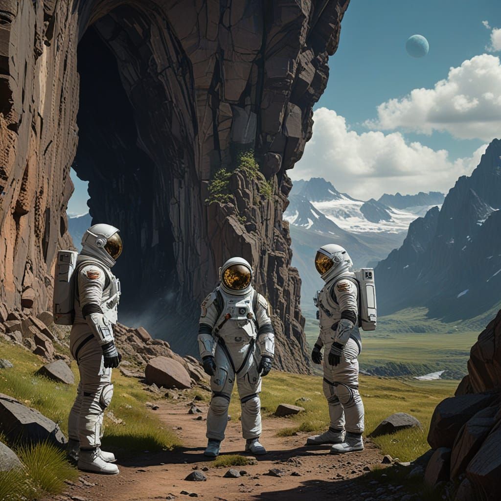 Mysterious Portal in a Serene, Otherworldly Landscape