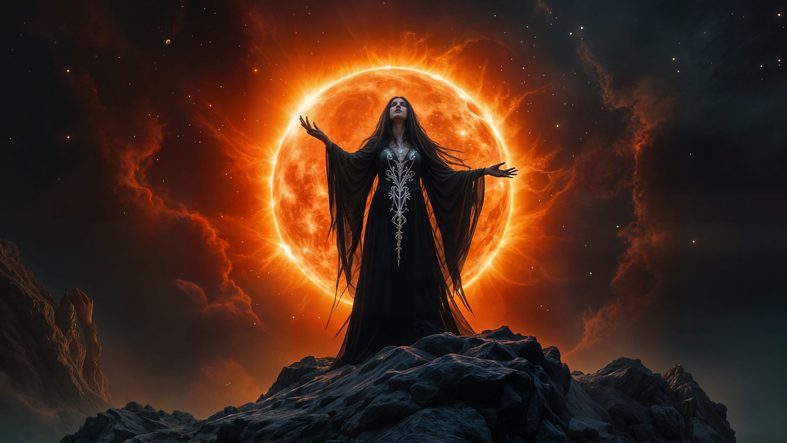 Powerful Witch Channels Eclipse Energy