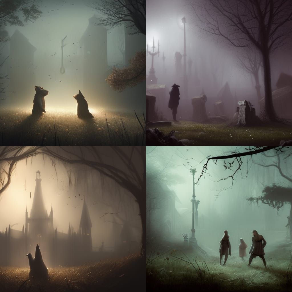 Meeting in a graveyard.