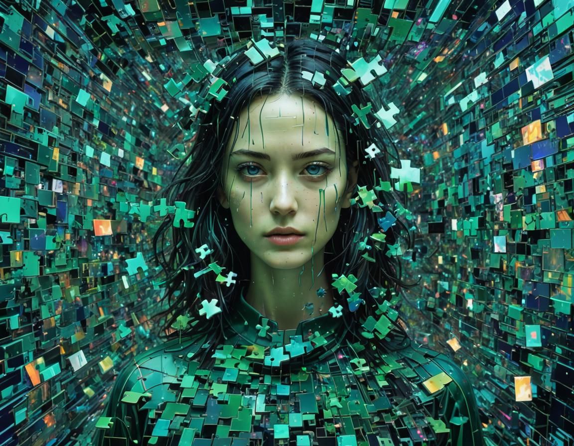 Surreal Glitch Art with Digital Distortions