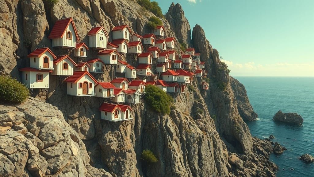 Sorrento Coast Birdhouses in Miyazaki Style