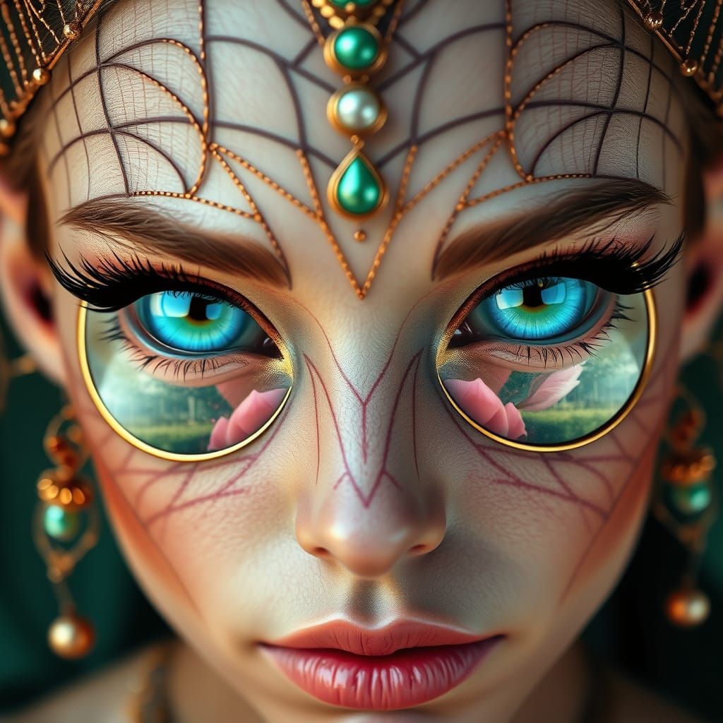 Whimsical Fairy Queen with Fractal Details