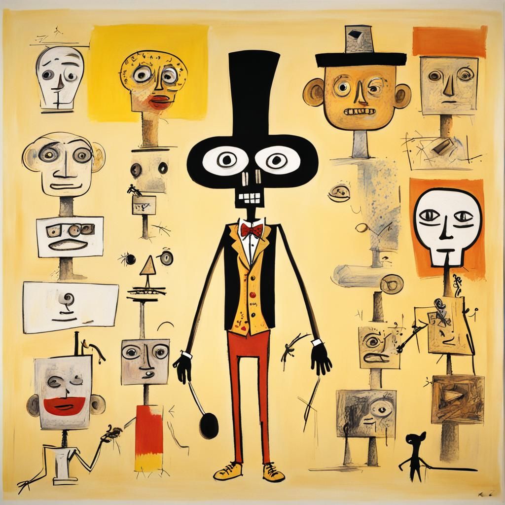 Mr. Peanut in Abstract Cubist Style