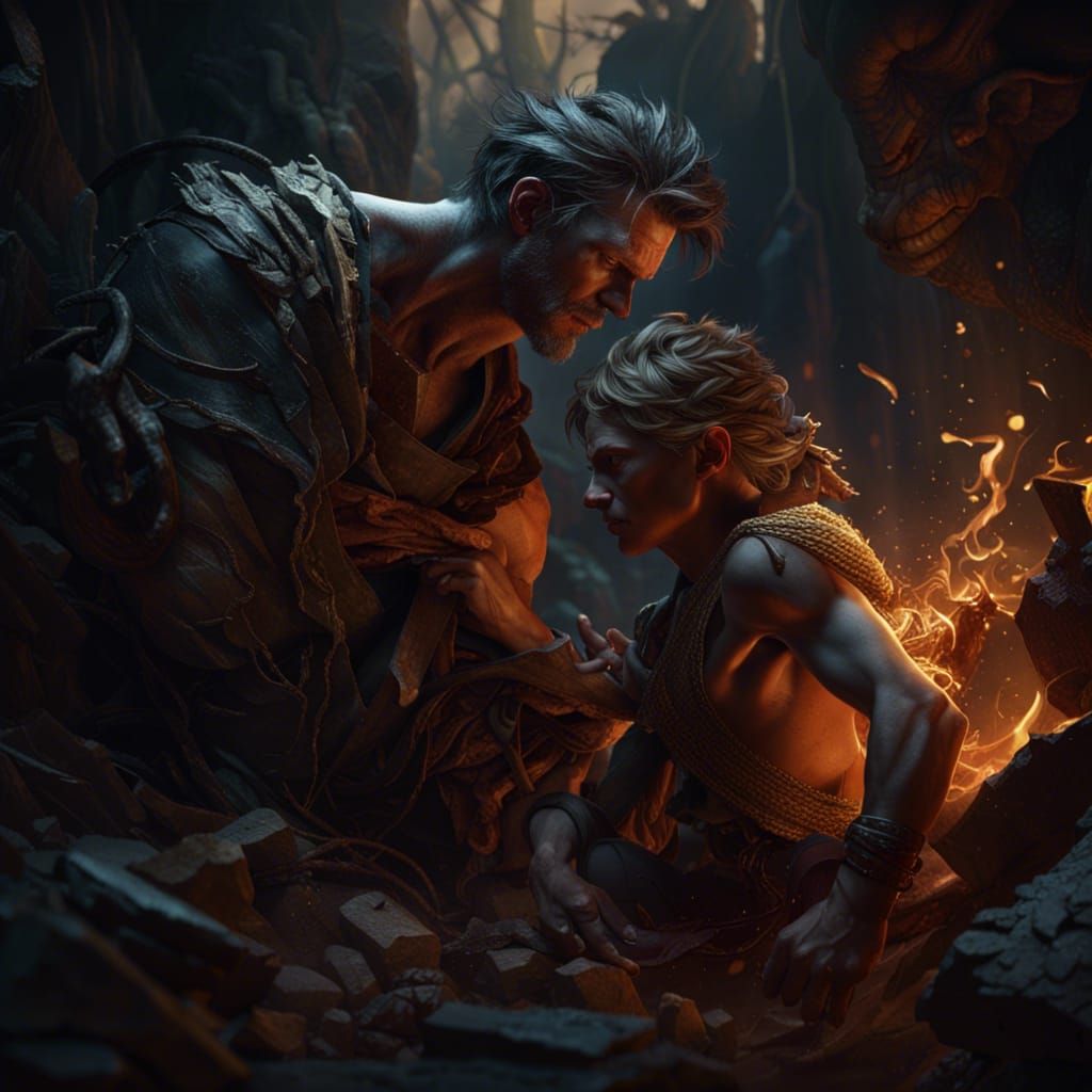 Cain and Abel: Dark Fantasy Masterpiece in 8K