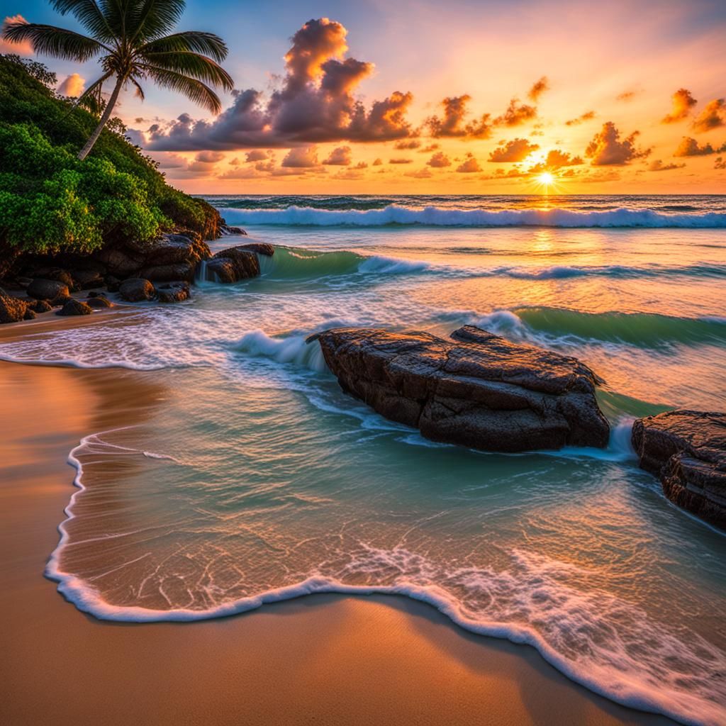 Stunning sunsets on the beach, Brazil is wonderful on beache...