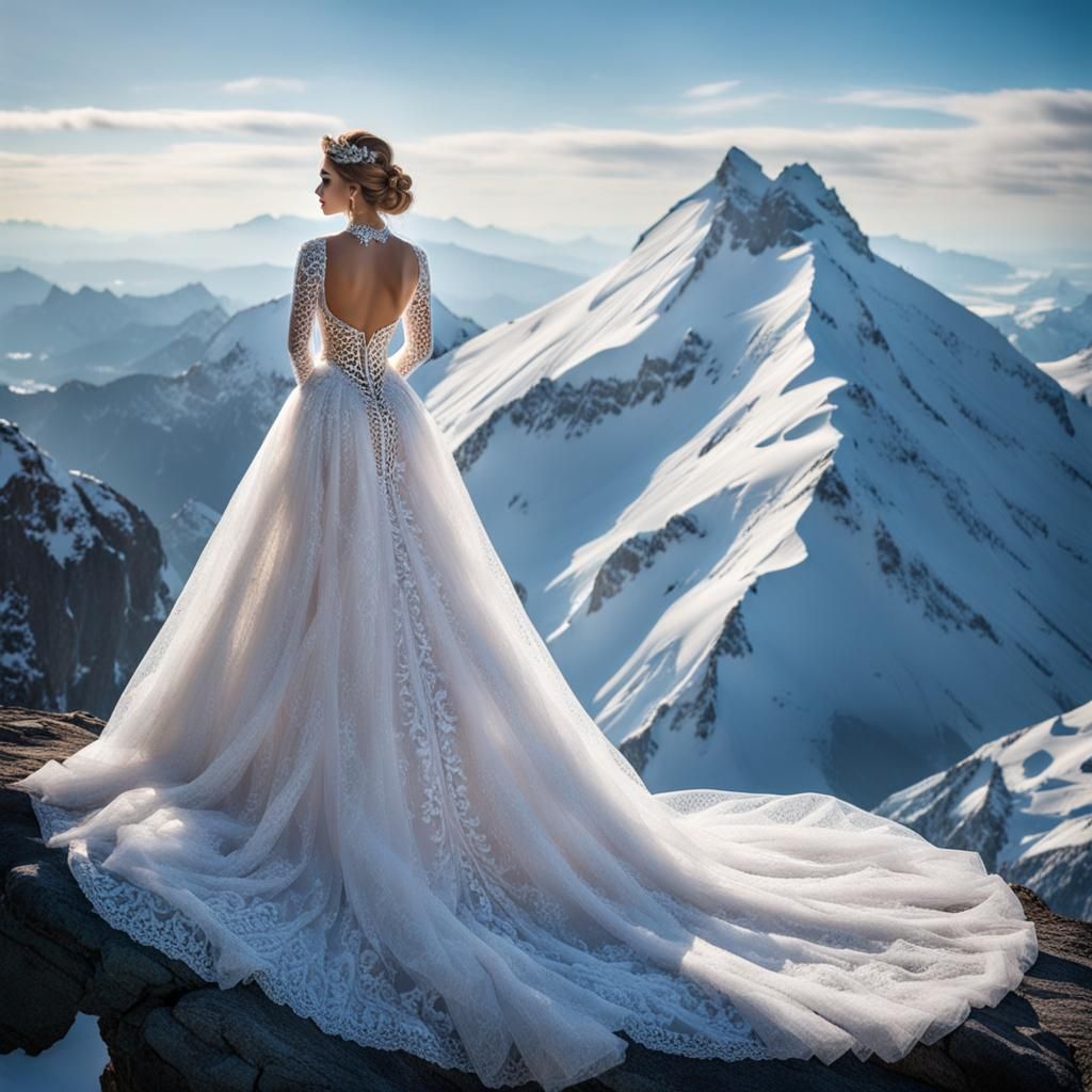 Leopard Princess Overlooking Snowy Kingdom