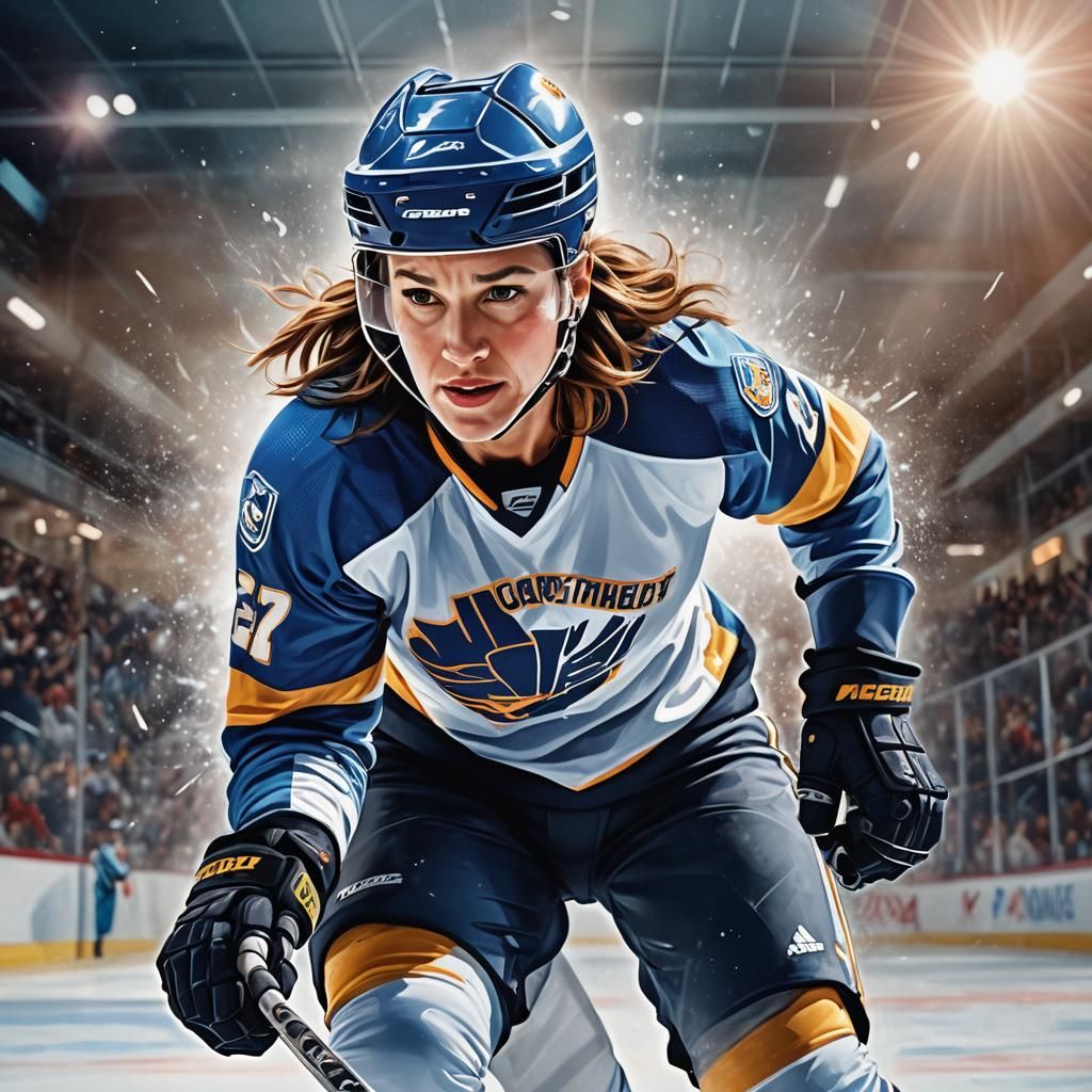 Jennifer Garner Plays Hockey: Sports Photography Portrait