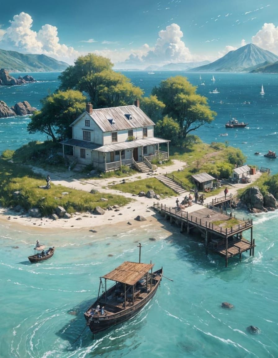 Stunning Seaside Cottage at Sunset Overlooking Bay