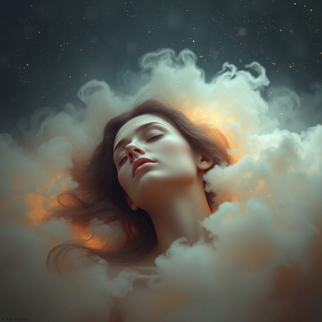 Ethereal Slumber in a Whimsical Dreamworld