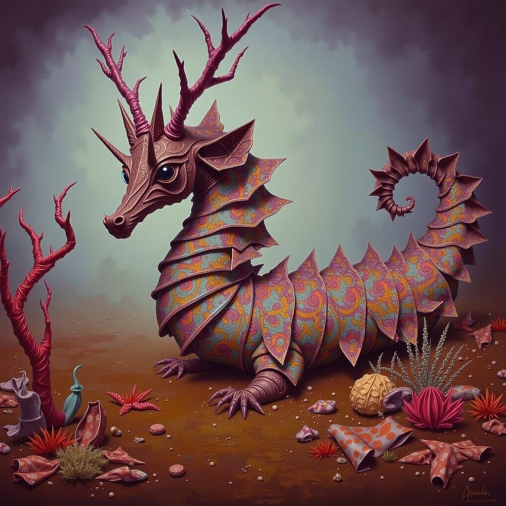 Majestic Seahorse in Dreamy Coral Reef Setting