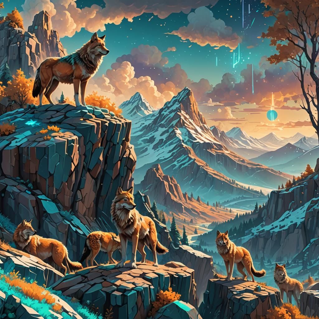 Fantasy Mountain Scene in Digital Matte Painting