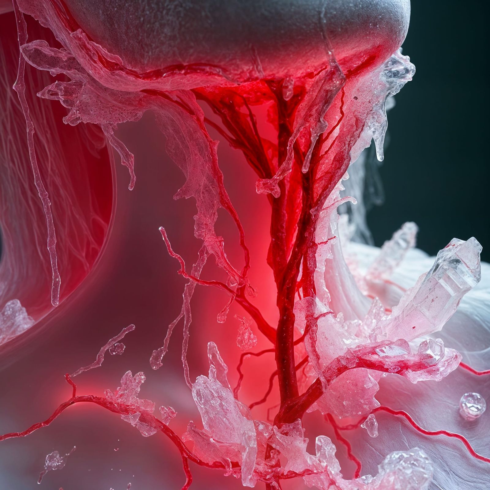 Frozen Blood Veins: A Sci-Fi Crystal Dream