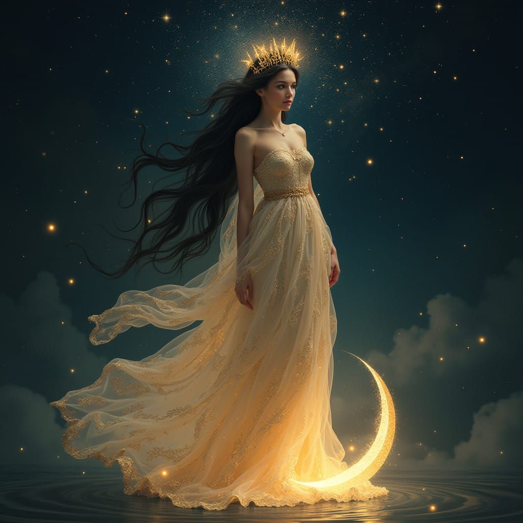 Celestial Goddess of the Golden Moon