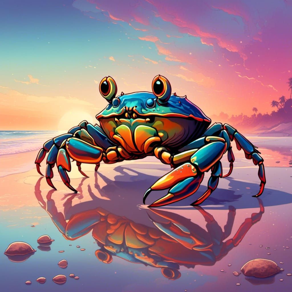 Gradient Crab on a Beach