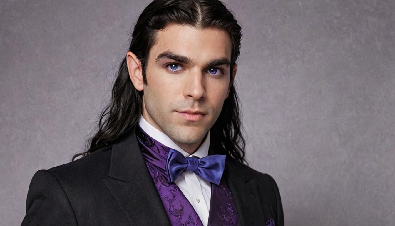 CELEBRITIES - Zachary Quinto as a male elf with violet eyes ...