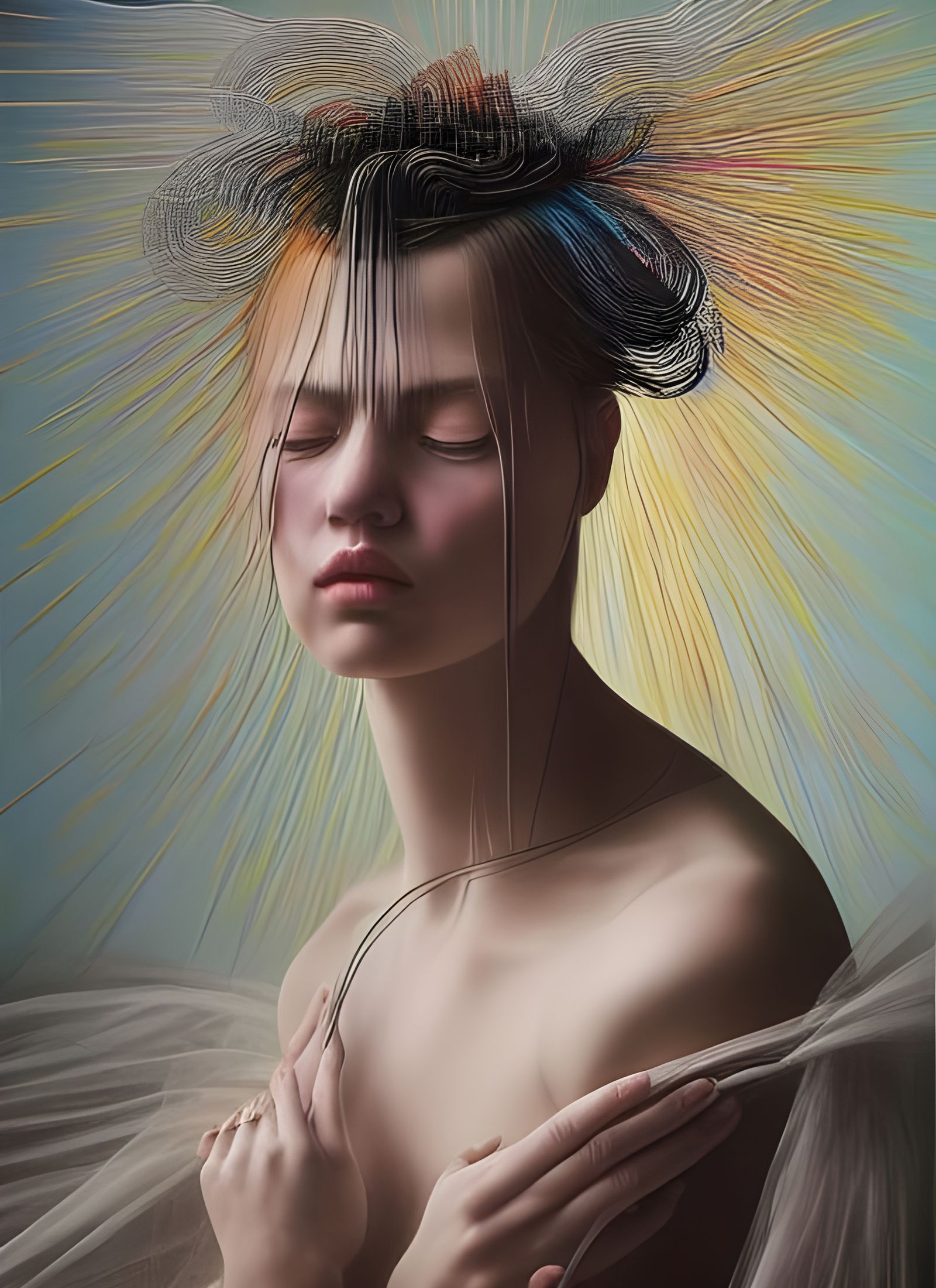 Hyperreal Painting of Love and Gender Politics