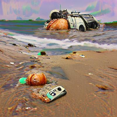 Derelicts Wash Ashore: An AI Interpretation