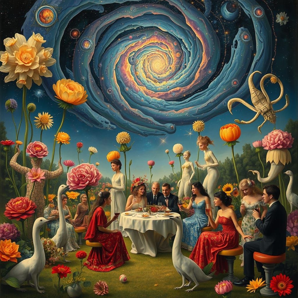 Surreal Garden Party with Constellation Guests