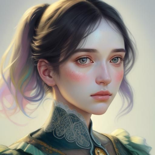 Dreamy Portrait of a Girl in Pastel Colors