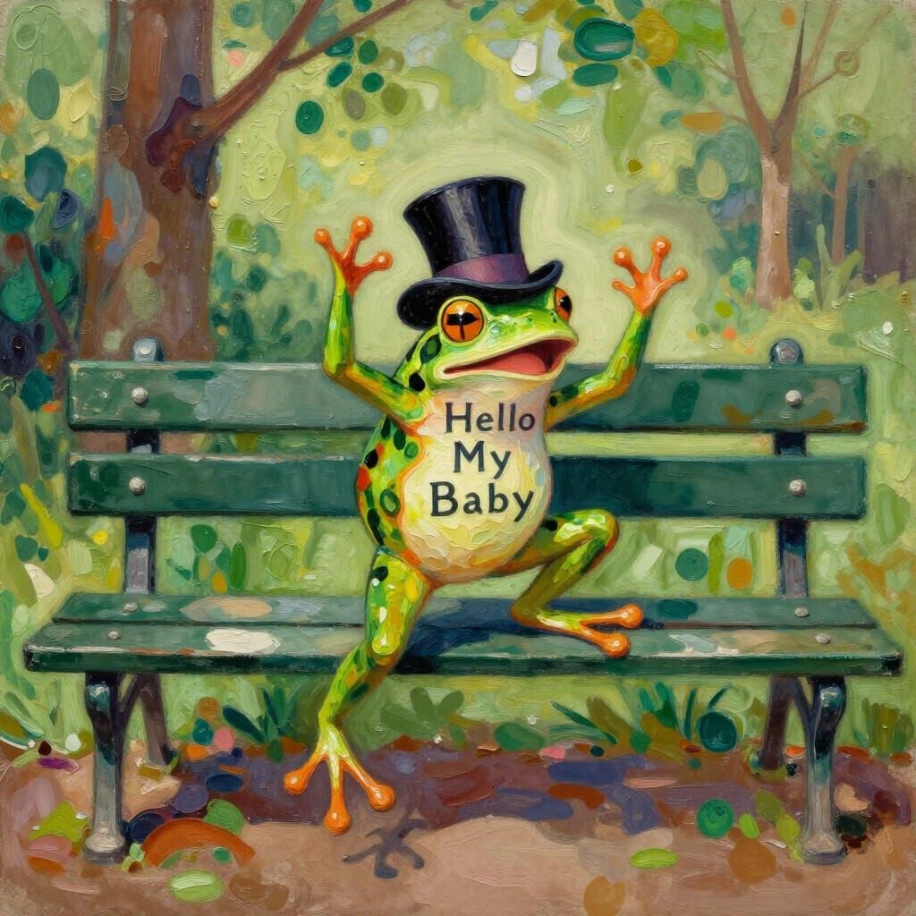 1928 Frog Sings and Dances on Park Bench