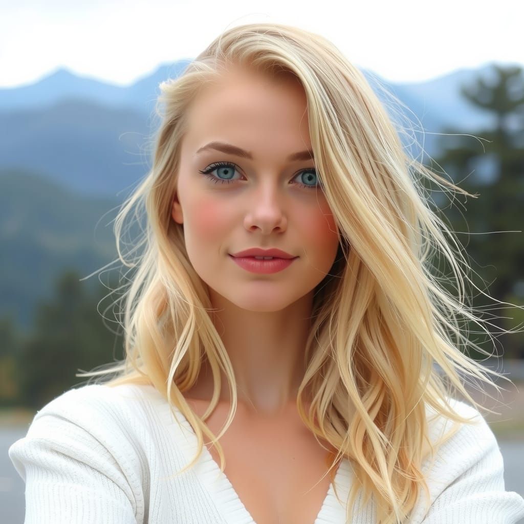 Portrait of a Young Blonde Woman