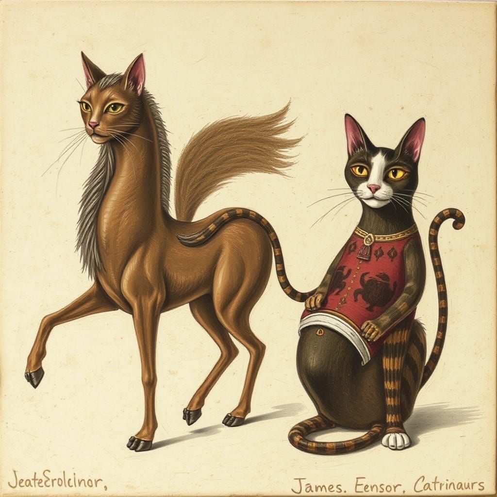 Surreal Cataur Creature in Expressionist Style