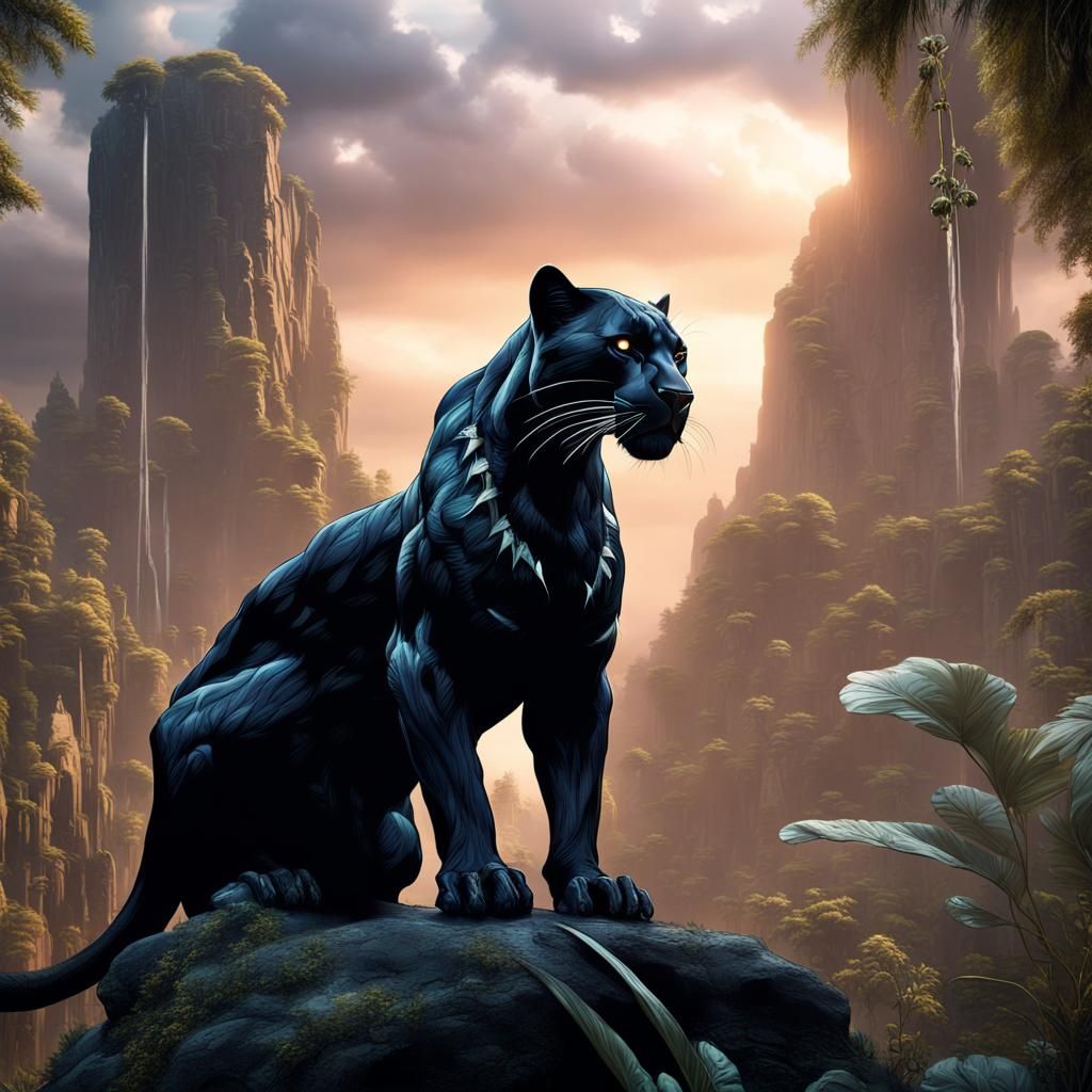Black Panther in a Magical Fantasy World