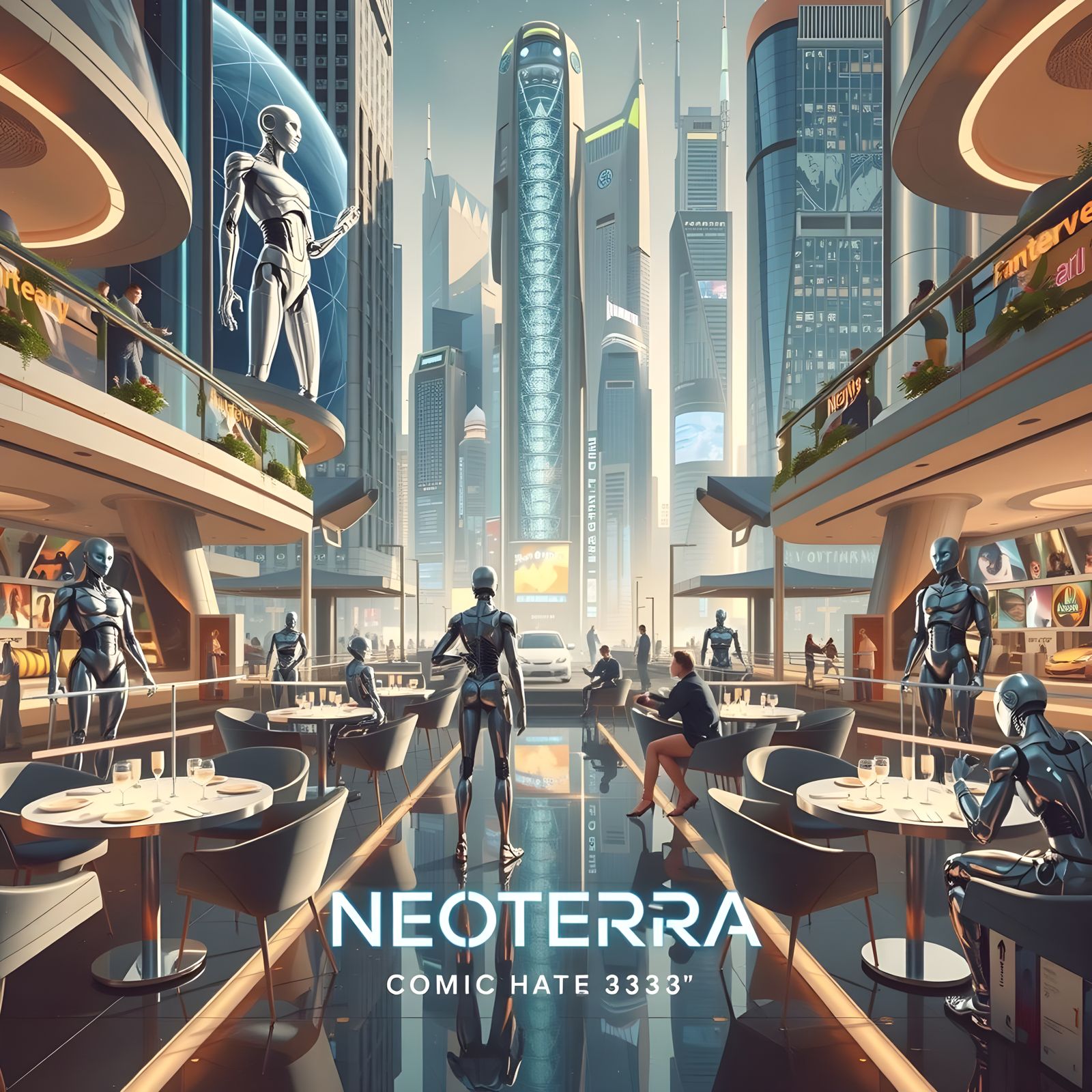 Neoterra: A Futuristic Cityscape in the Year 3333