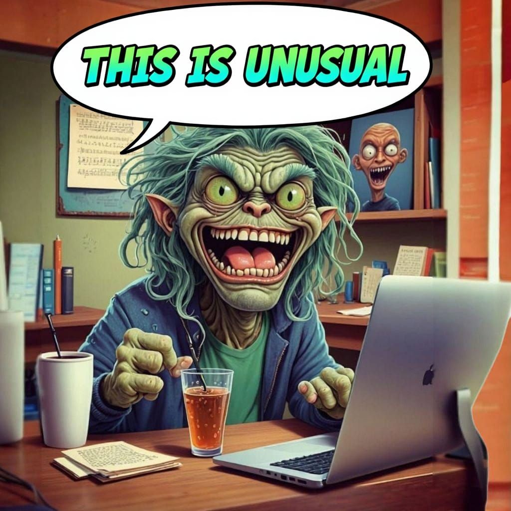 Add a cartoon talk bubble at the top with small that says "T...