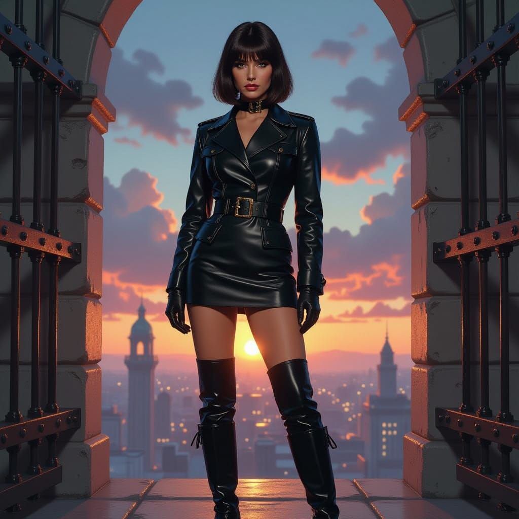 Wendy Padbury as Leather-Clad Prison Warden