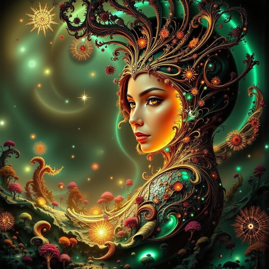 Ancient Elf Loremaster in Ethereal Nature Study