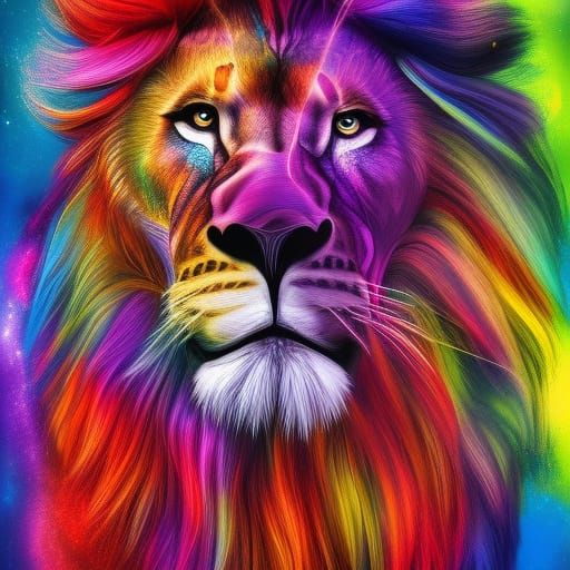 Lion of Judah on Abstract Graffiti Background