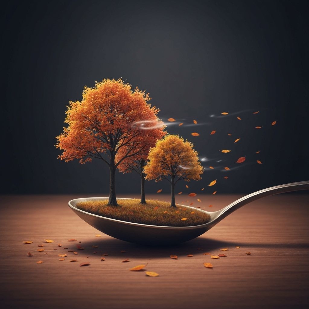 Magical Autumn Forest Inside a Teaspoon