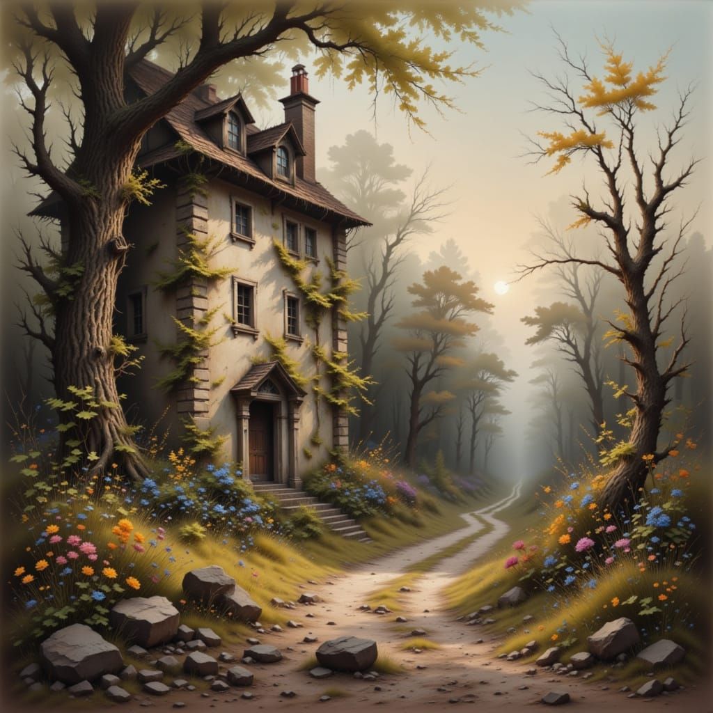 Thomas Gainsborough Style Oil Painting of Cherished Memories