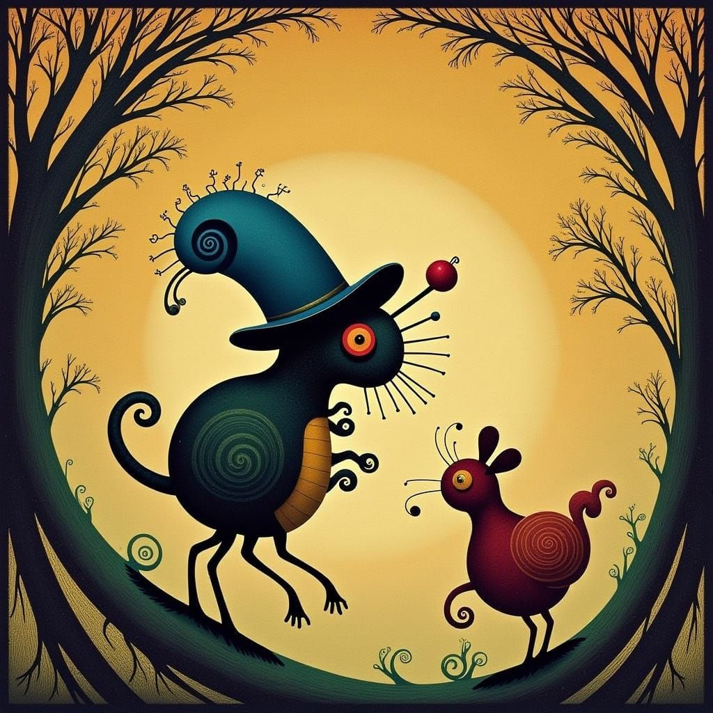 Whimsical Wonderland Characters in Vibrant Colors