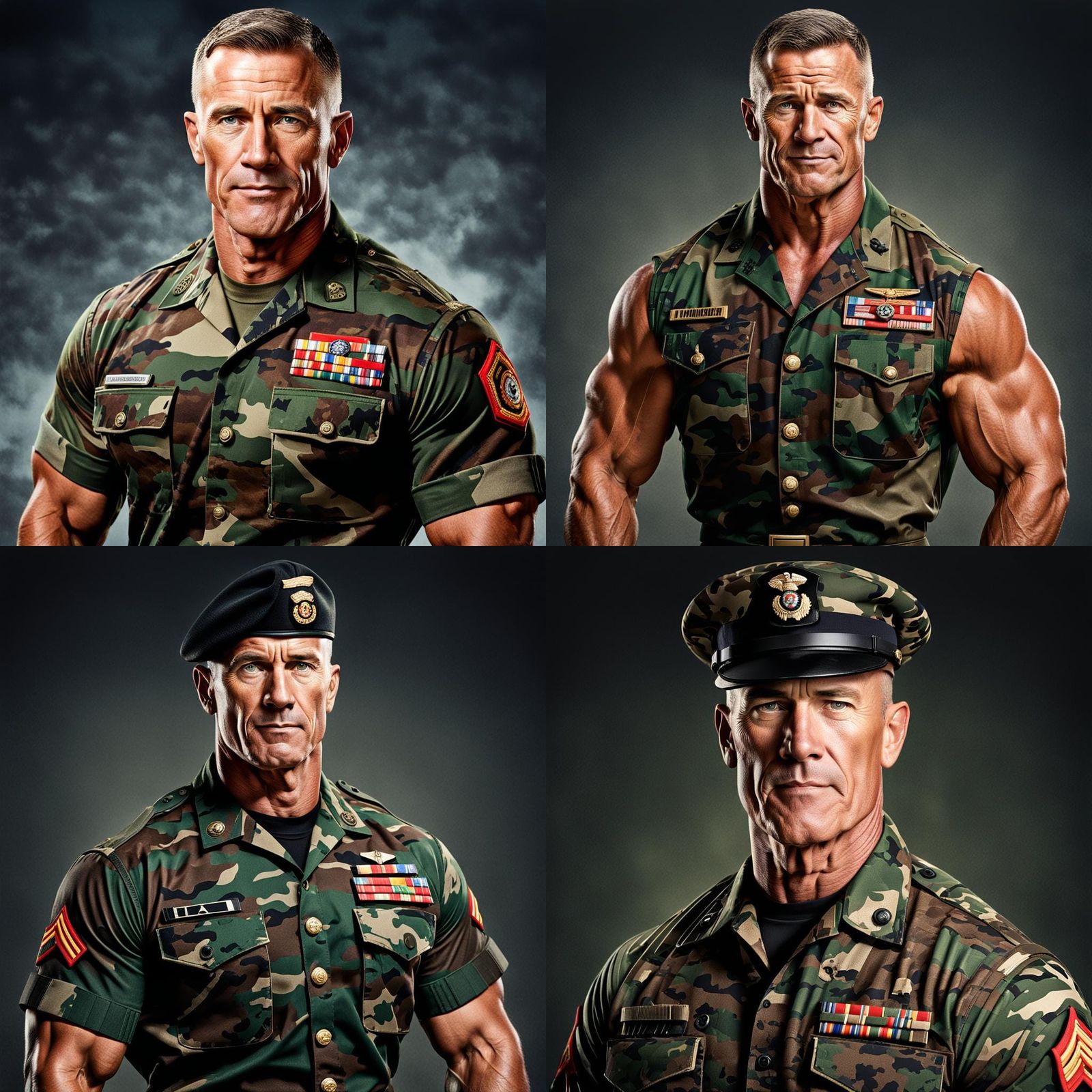 US Marine Drill Instructor: Photorealistic 8K Portrait