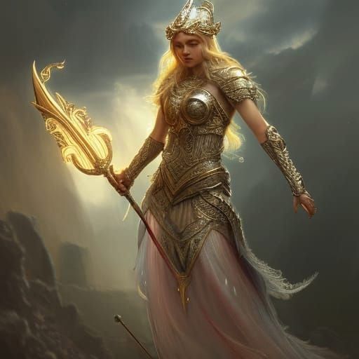 Goddess Freya Portrait in Ethereal Fantasy Style