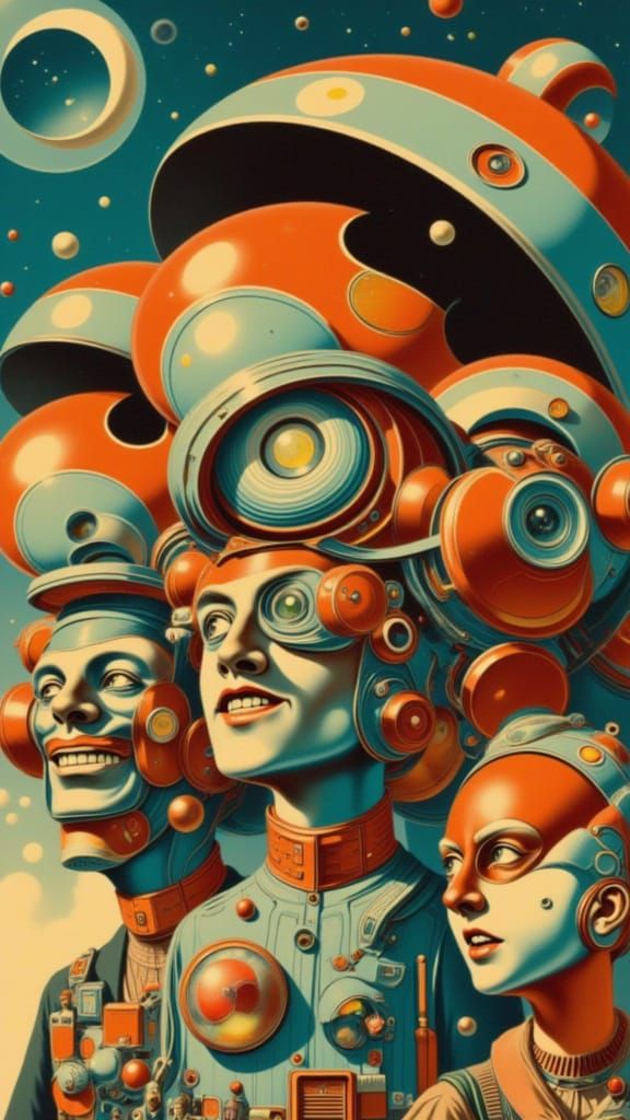 Soviet Propaganda Poster of Heroic Scientists