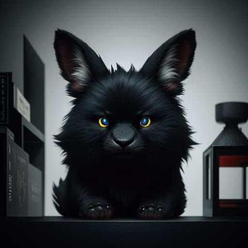 Ominous Stuffed Animals on Shelf in Moody Lighting