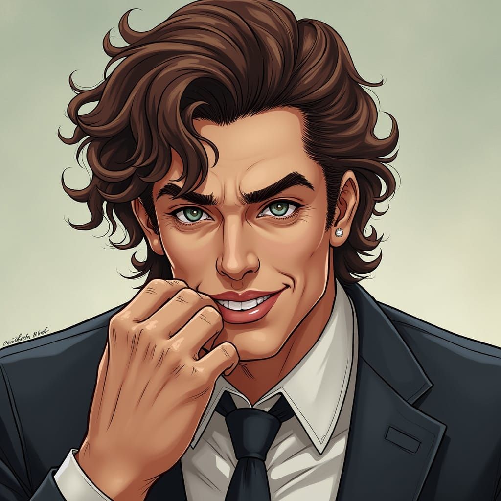 Fashionable Man with a Smirk: A Portrait