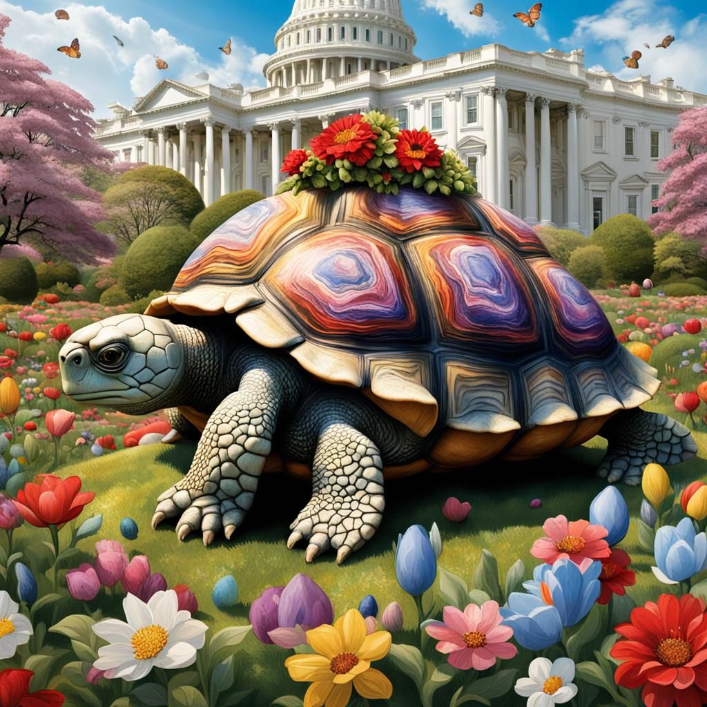 Fantasy Turtle Garden Oasis: Sistine Chapel Style