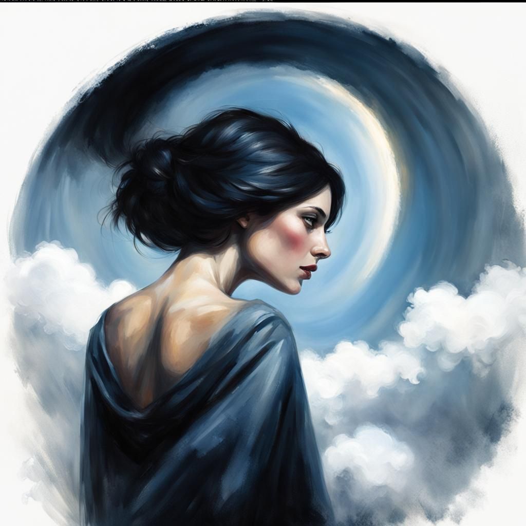 Ethereal Woman in Divine Light