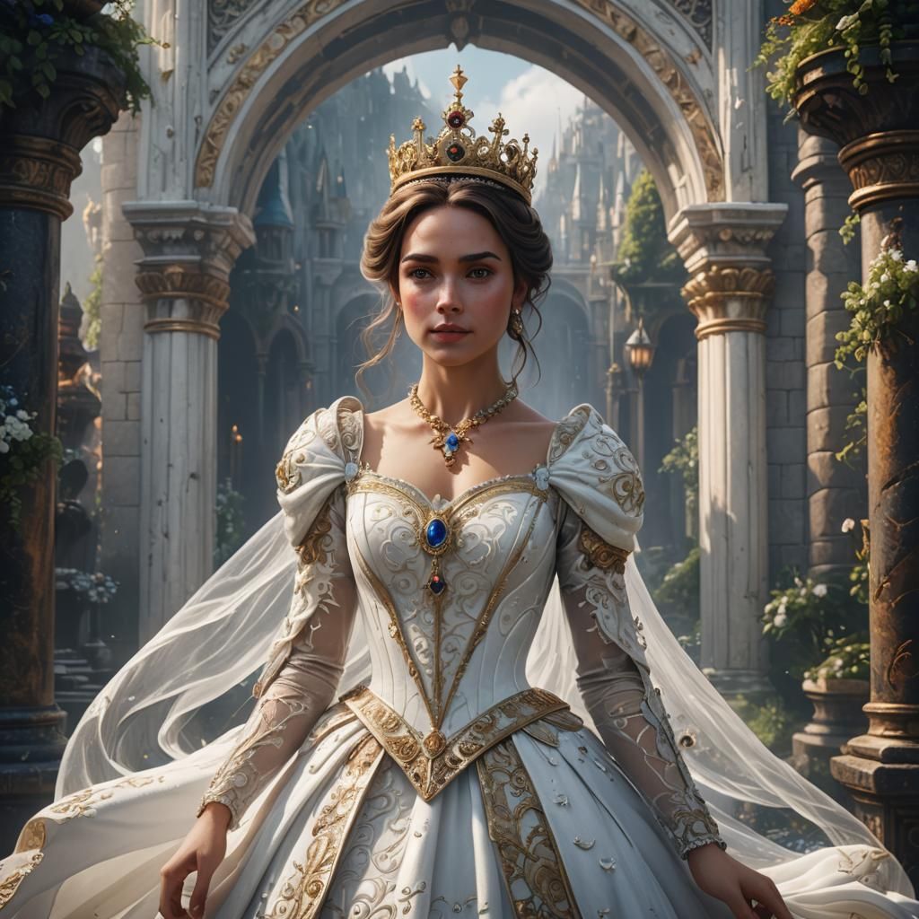 Beautiful Royal Princess in Detailed Digital Painting