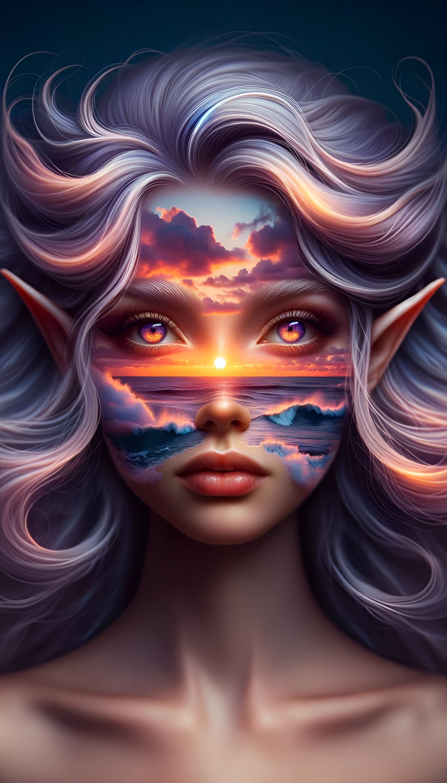 Sunset Elf in Digital Fantasy Art