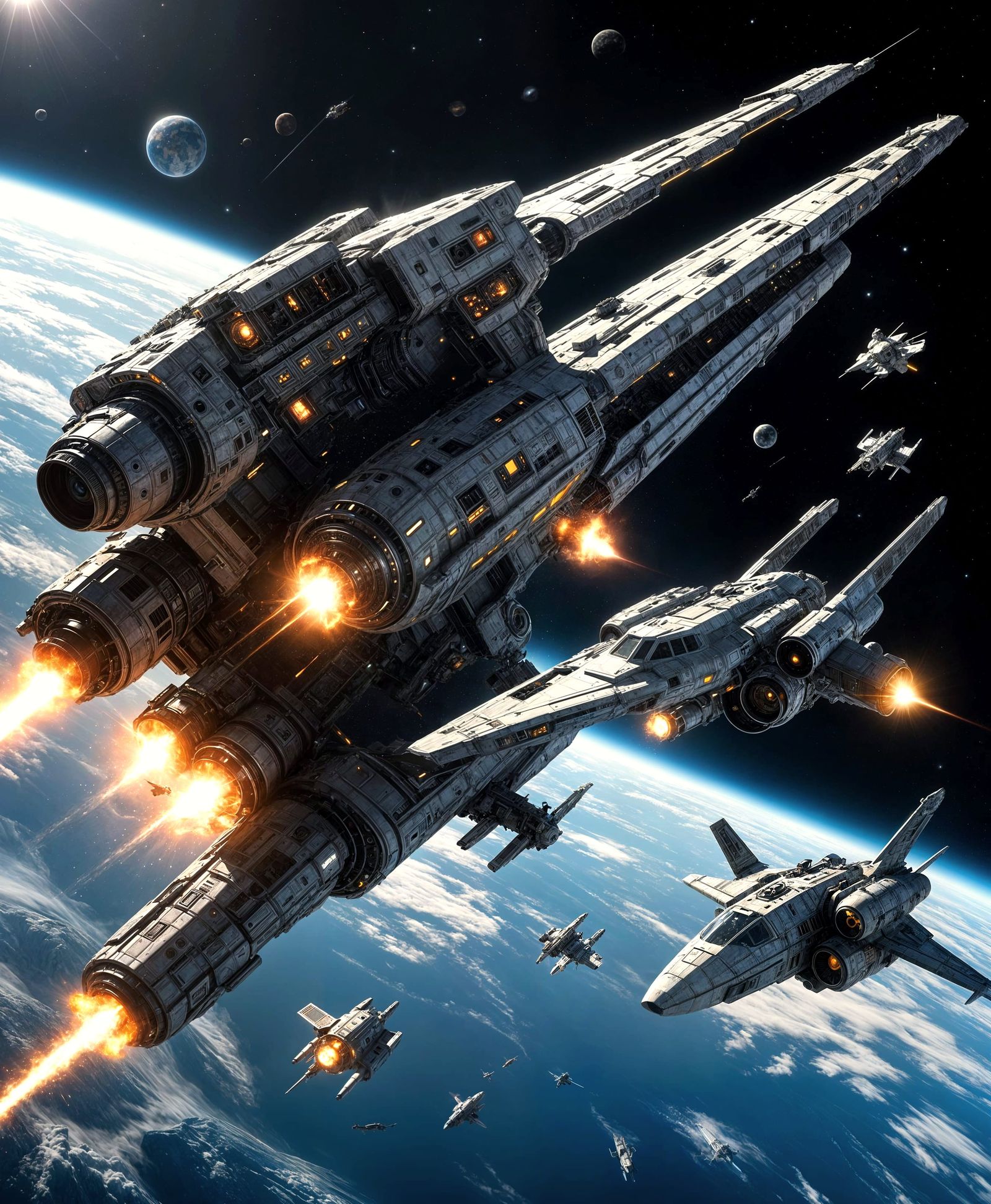 Epic Sci-Fi Space Battle