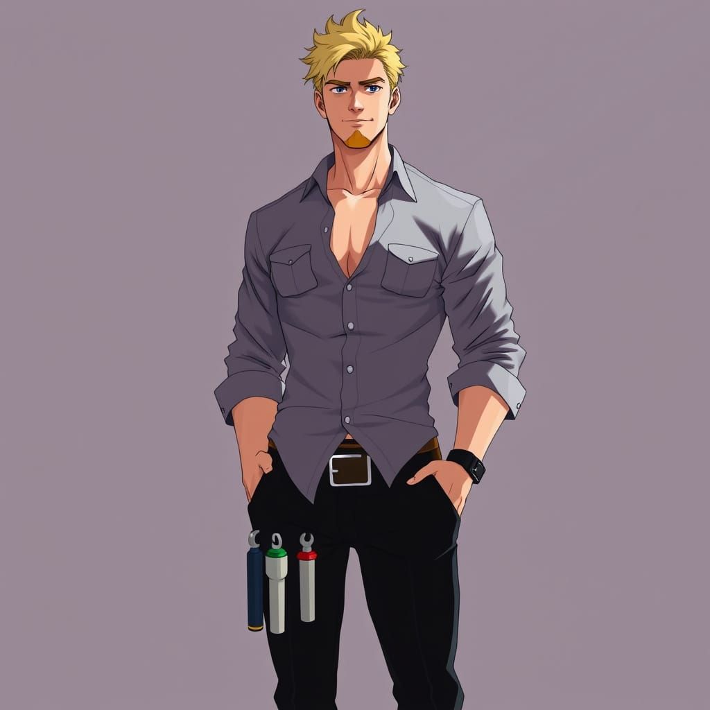 Manga-Inspired Shipwright in Elegant Attire