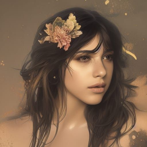 Camila Cabello Ethereal Portrait in Splash Art Style