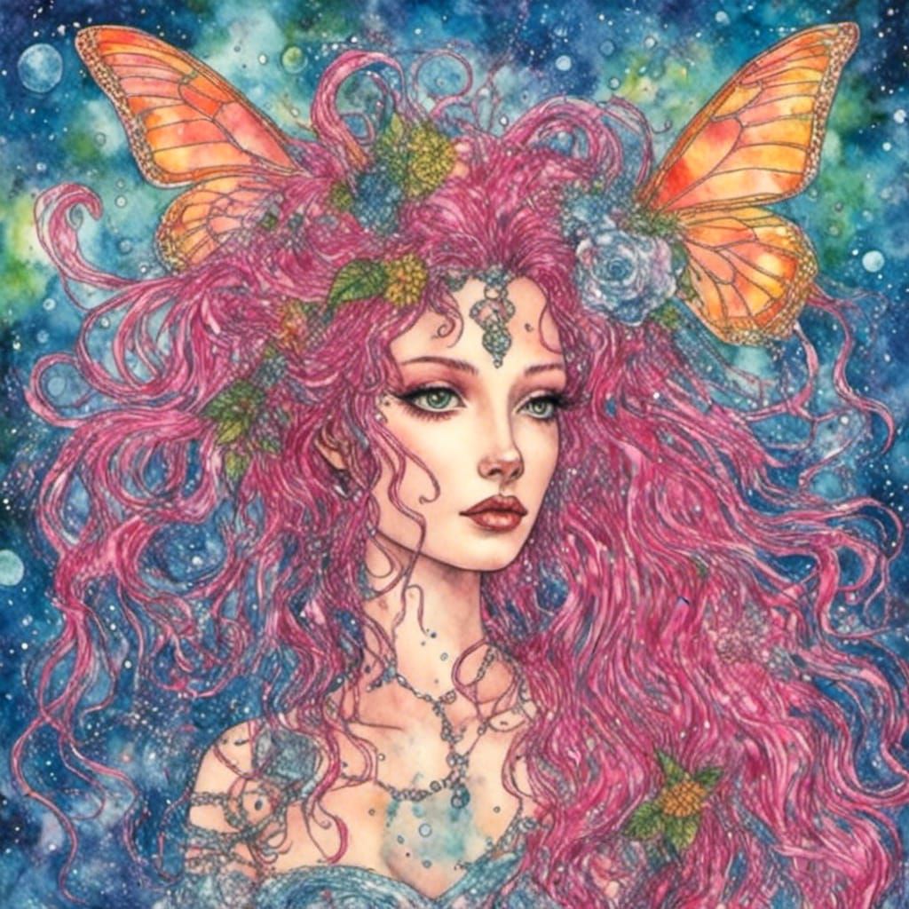 Bio-Translucent Seapunk Neurodivergent Persephone