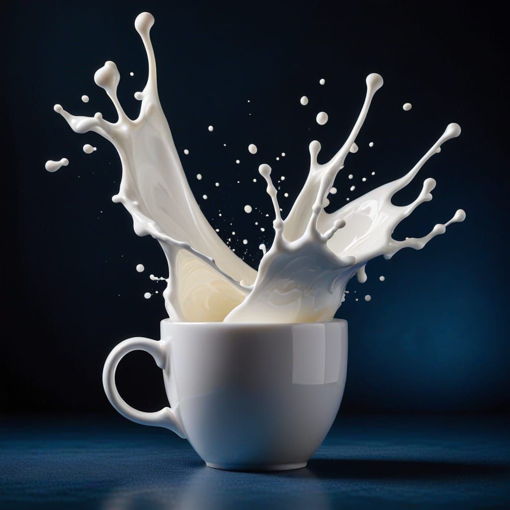 Dramatic Milk Explosion in Mid-Air