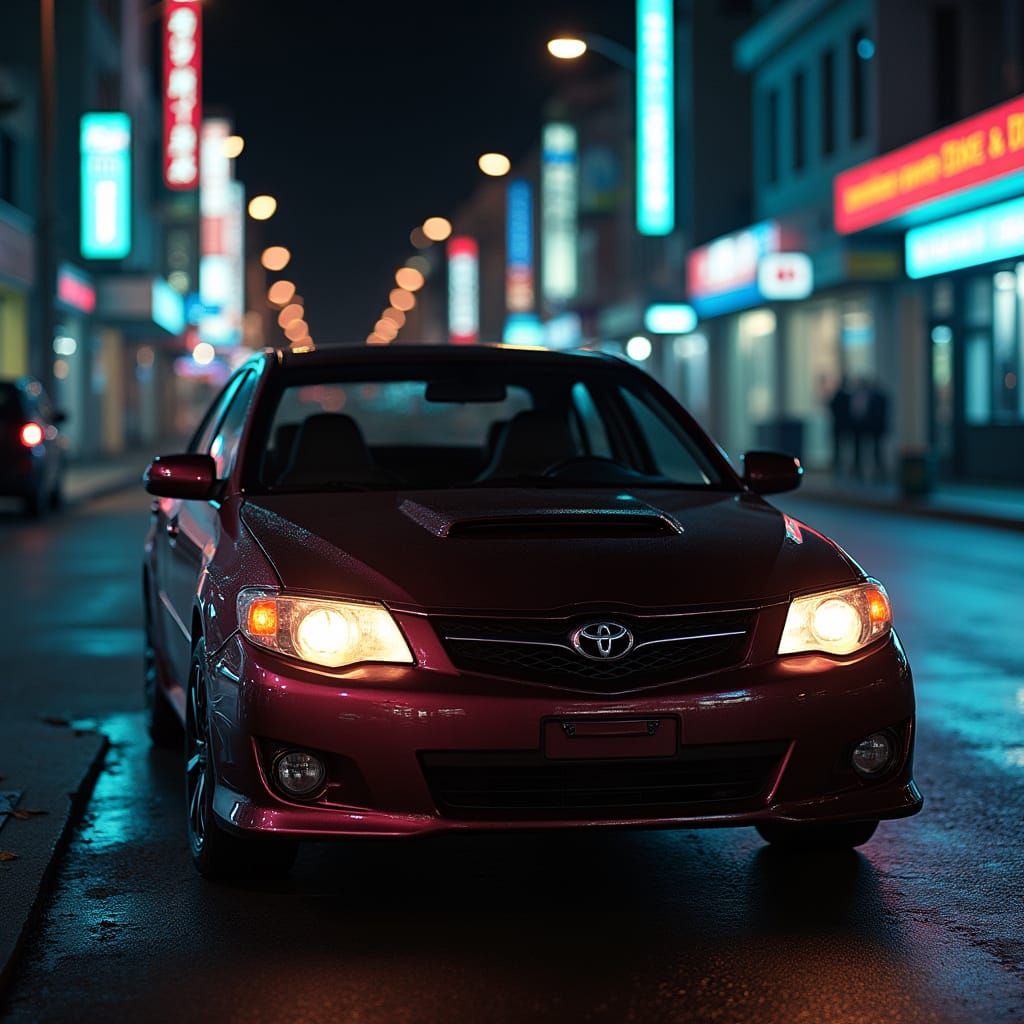 Sultry Reggaeton Cover Art in Neon Urban Night